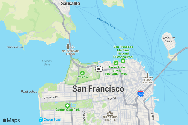 Run SF 'Golden Gate City' 5K/10K/13.1 Marathon location map image