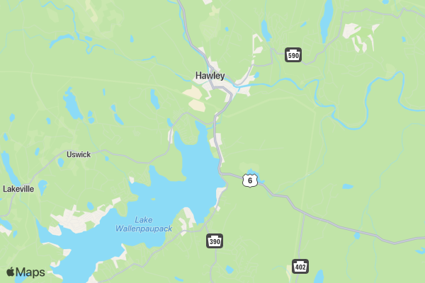 RUN THE RUNWAY 5k Hawley location map image