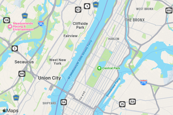 Run This Town 5K/10K/13.1 NYC location map image
