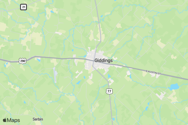 Run to Remember - Giddings location map image