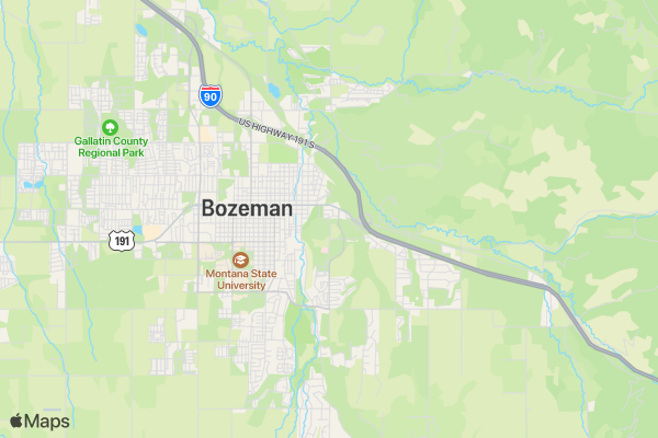 Running Lungs - Bozeman Montana location map image