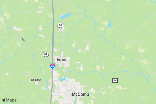 Running with the Bears - Summit MS location map image