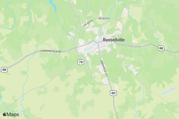 Russellville Panther Soccer 5K location map image