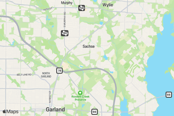 Sachse Police Association - Run for the Blue location map image