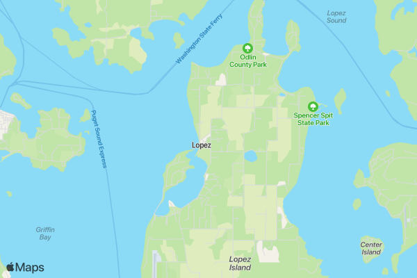 SAFE on the Rocks Twlight Glow 5k - Lopez Island location map image