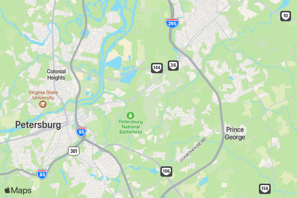 SAMC St. Patrick's Day 5K location map image