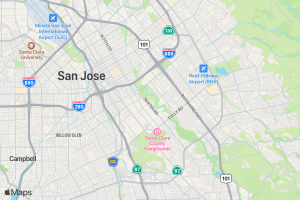 San Andreas Regional Center Inaugural 5K Walk-Run-Roll location map image