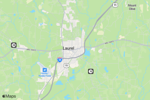 Wayne Sanderson Farms 5K location map image