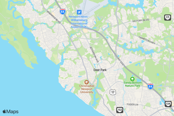 Sarfan Center Fun Run location map image