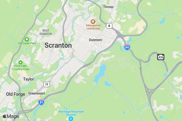 Scranton BK5K location map image
