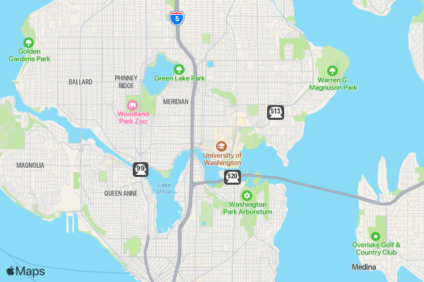 Seattle Cherry Blossom Run location map image