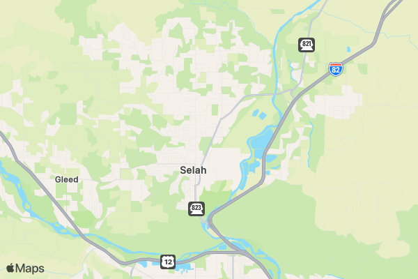 Selah-Naches Food Bank Color Run location map image