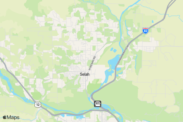Selah Valley Lions Club 5k Glow Run During Community Days location map image