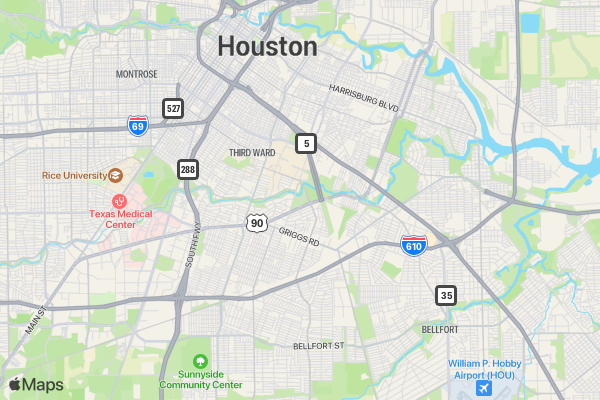 Sickle Cell Houston Walk location map image