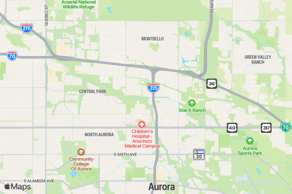 Sloth Runners Club Virtual Run DENVER location map image