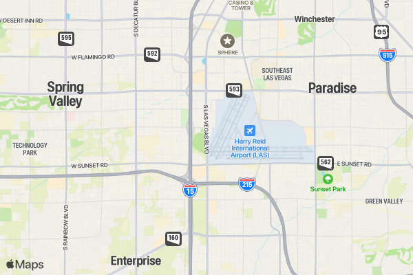 Sloth Runners Club Virtual Run LAS VEGAS location map image