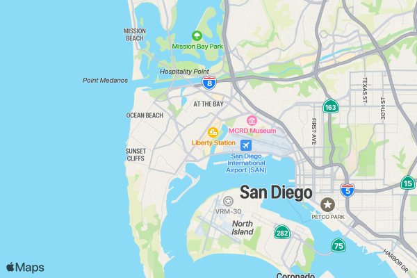 Sloth Runners Club Virtual Run SAN DIEGO location map image