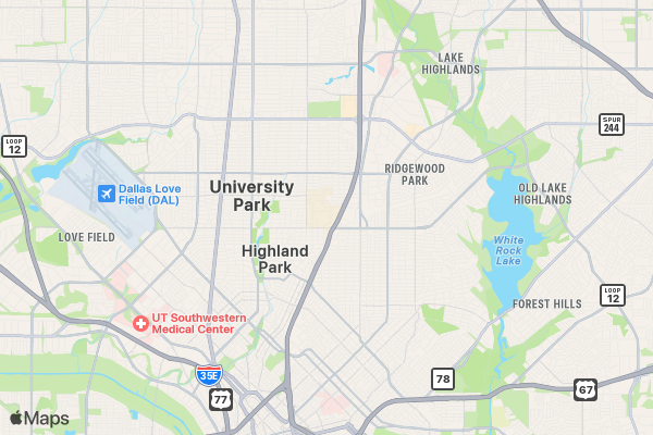 SMU Exercise is Medicine 5K Walk/Run location map image