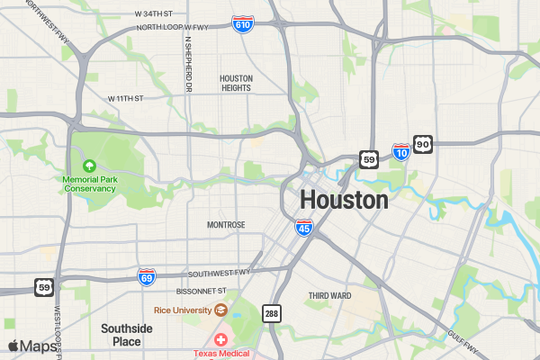 Snails Keep Going Runners Club HOUSTON location map image