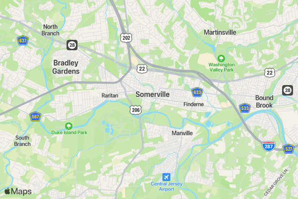 Somerville 5K Turkey Trot location map image