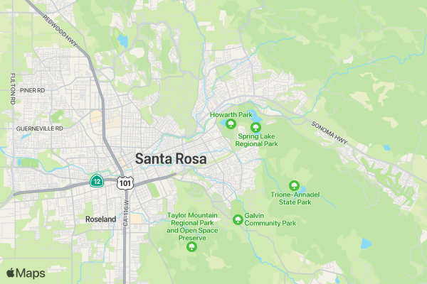 Sonoma County Human Race location map image