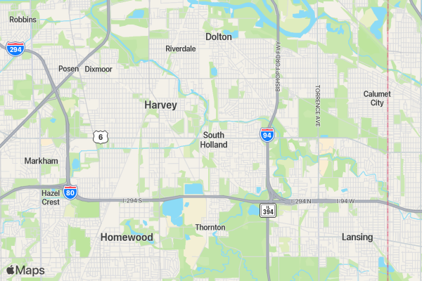 South Holland Fun Run location map image