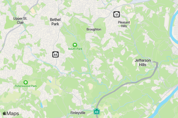South Park Cross Country 5k location map image
