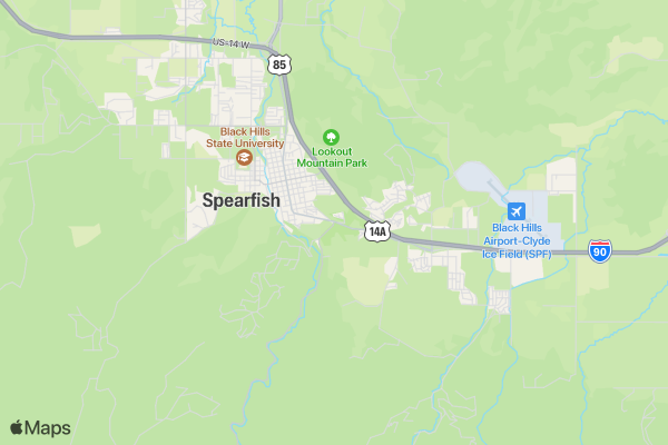 Spearfish Canyon 15k location map image
