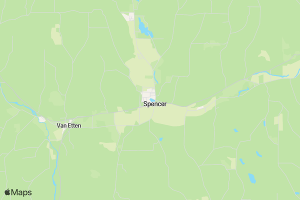 Spencer Chamber 4.01k Community Run/Walk location map image