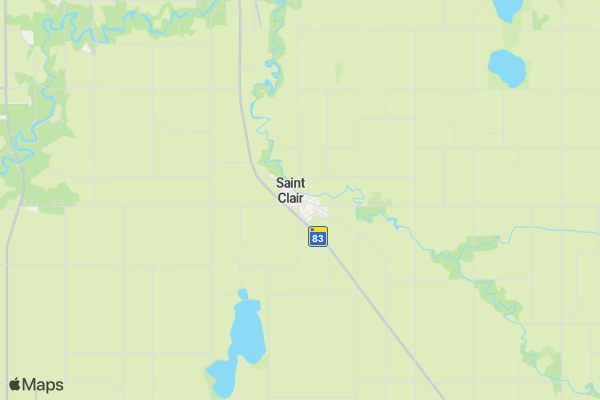 St. Clair Littles Fun Run location map image