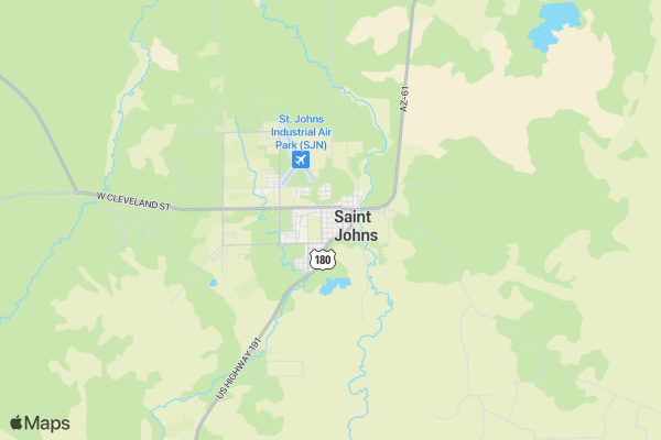 St Johns Pioneer Day Run location map image