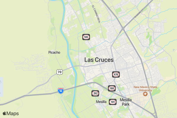 State 47 Las Cruces Marathon location map image