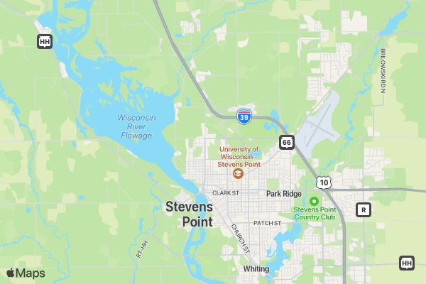 Stevens Point Festival Foods Turkey Trot location map image
