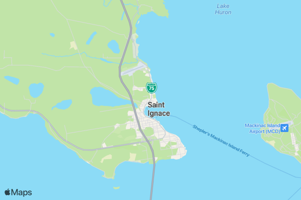 St.Ignace Fish Feast 5K location map image