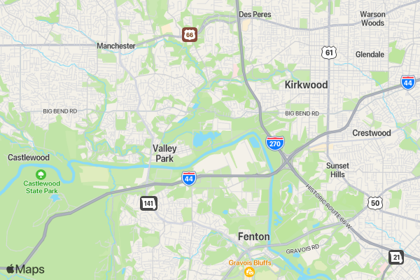 STL Open Water Sat. 7/1/17 location map image
