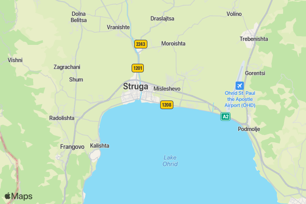 Struga Half Marathon location map image