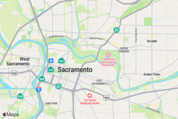 Sunrise Fall Marathon SACRAMENTO location map image