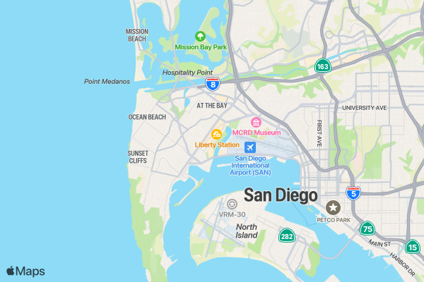 Sunrise Fall Marathon SAN DIEGO location map image