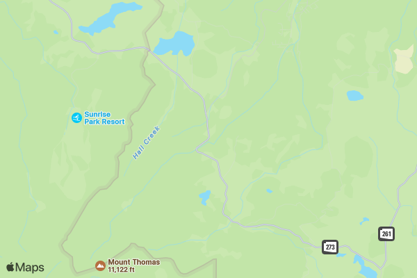 Sunrise Park Resort Downhill location map image