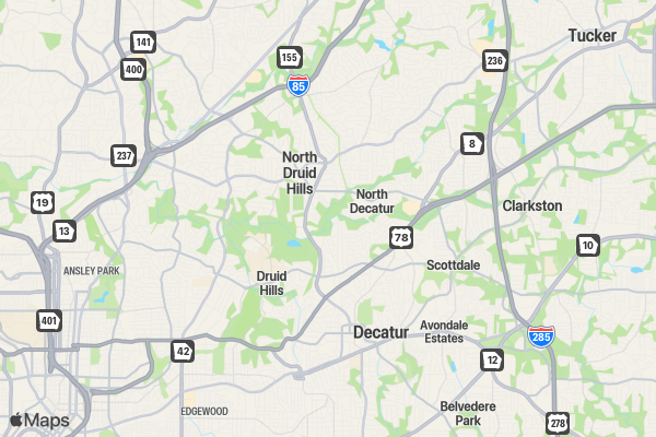 Sunset Marathon ATLANTA 2024 location map image