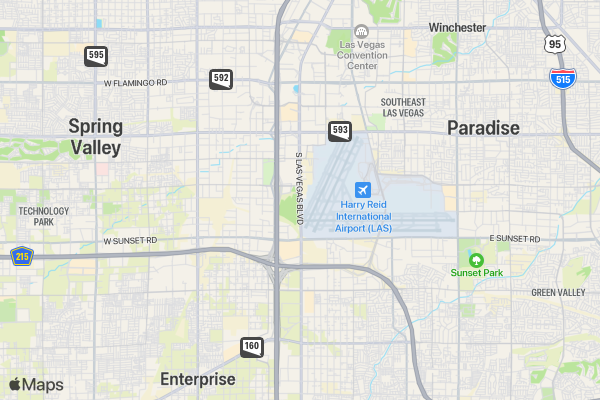 Sunset Marathon LAS VEGAS location map image