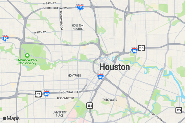 Sunset Marathon Running Club HOUSTON location map image