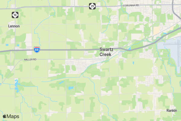 Swartz Creek Color Run location map image