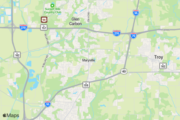 Team Blueline Metro East Honor Run location map image