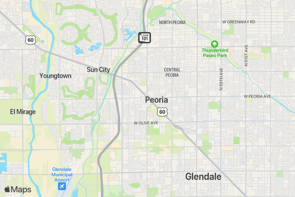 Team Challenge of Arizona Freedom Run location map image