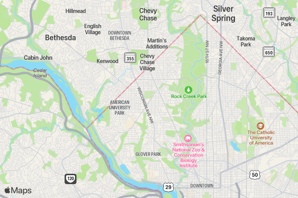 Tenley Tiger Run location map image
