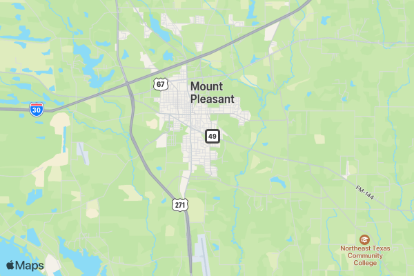 Texas Outlaw Athletics 5K Spirit Run location map image