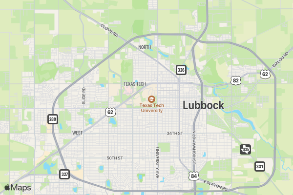 Texas Tech Best Buddies 5k location map image