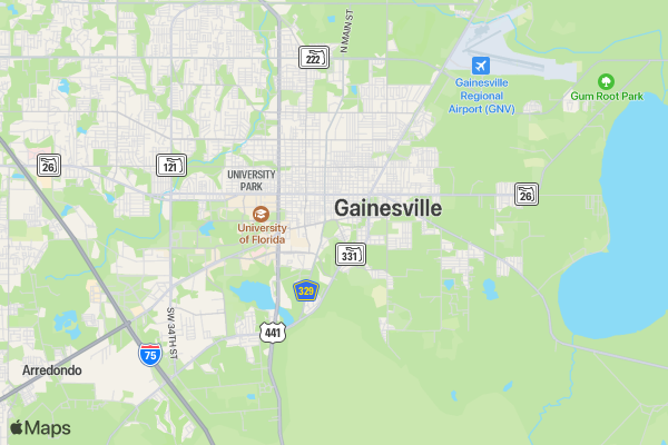 The Cupcake Race of Gainesville Florida location map image