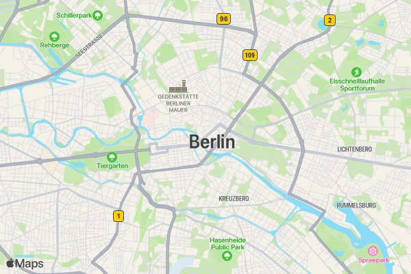 The Great Berlin Run location map image